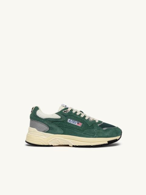 AUTRY HYPERWAY SNEAKERS IN MALACHITE COLOR AND SILVER-TONE SUEDE AND MESH