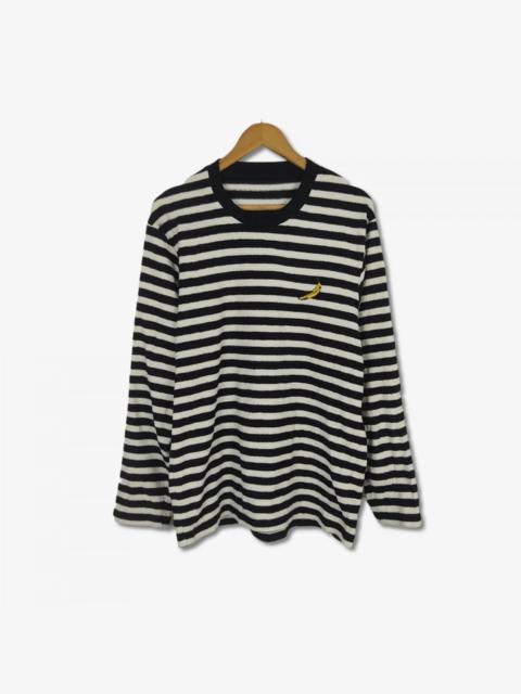 Other Designers Andy Warhol - Pop Banana Fleece Stripe Long Sleeve