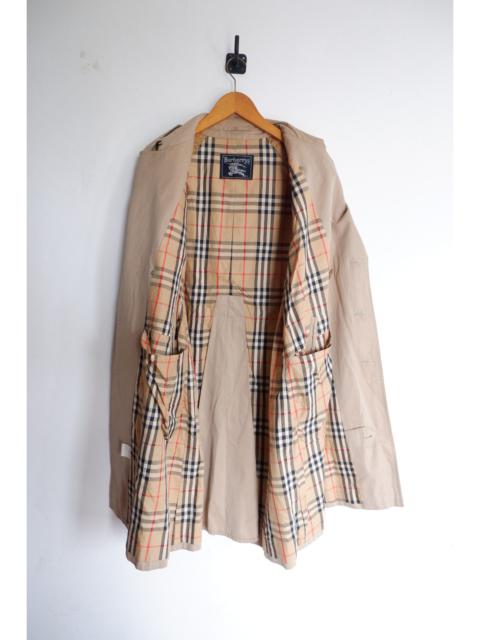 Vintage 80s Burberrys Nova Checked Double Breast Trench Coat
