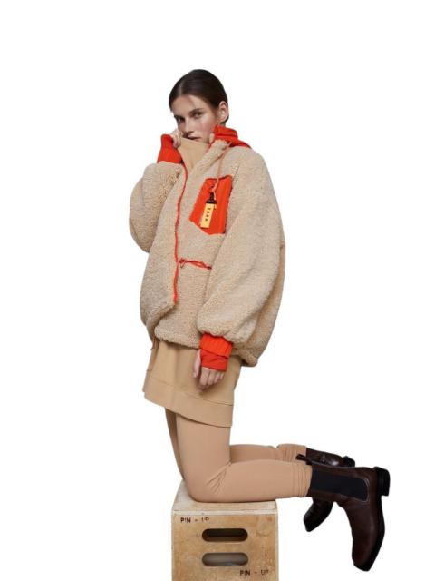 ☀️ZARA DEEP PILE RETRO FLEECE HOODIE JACKET