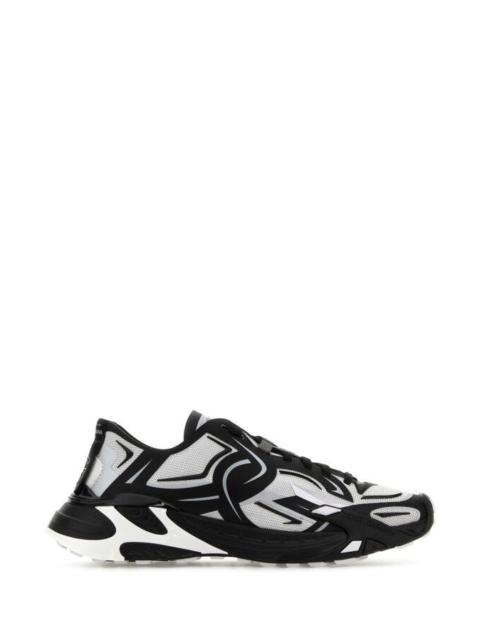Dolce & Gabbana Dolce & Gabbana Men Two-Tones Fabric Dragon Sneakers