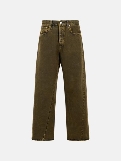 SUNFLOWER 'WIDE TWIST' BROWN COTTON JEANS