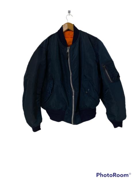 Other Designers Vintage - Vintage Alpha Industries MA-1 Bomber Jacket Navy Color