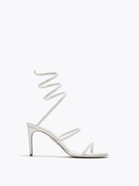 RENE CAOVILLA CLEO WHITE SANDAL 80
