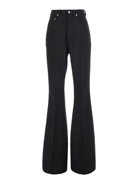 Rick Owens Rick Owens Women 'Bolan Bootcut' Black Wide Leg Pants In Cotton For Women