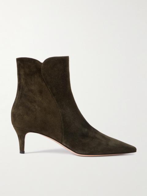 Gianvito Rossi Levy 55 Suede Ankle Boots