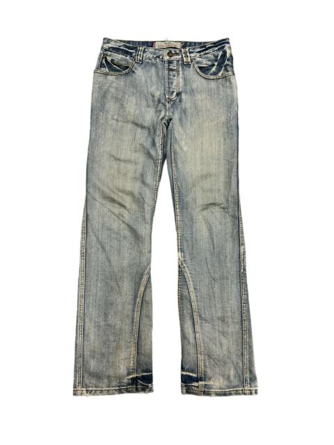 Other Designers Japanese Brand - SICK🔥FISHBONE WASHED DISTRESSED DENIM PANT