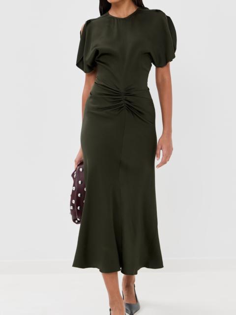 Victoria Beckham Gathered Waist Midi Dress