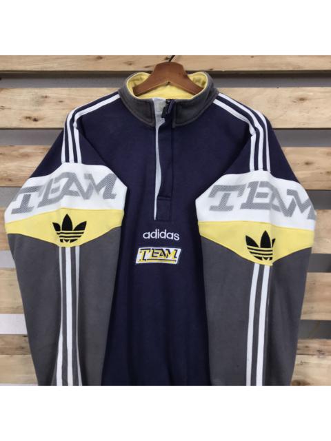 adidas Vintage Adidas Team Half Zip Sweatshirt Big Logo