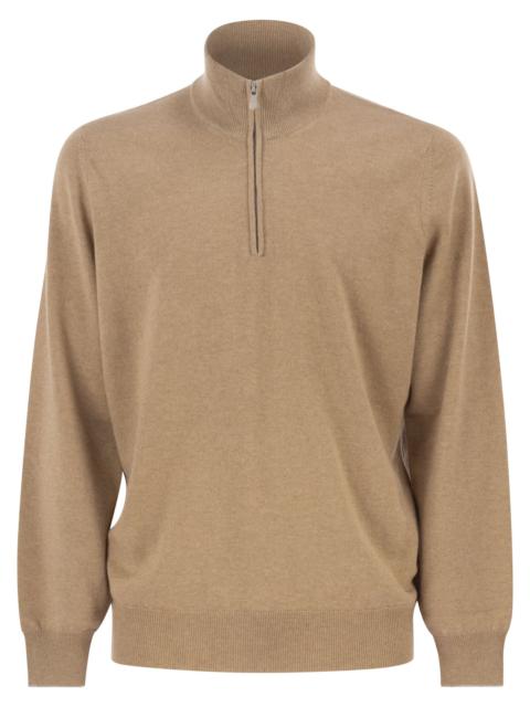 Brunello Cucinelli Brunello Cucinelli Men Cashmere Turtleneck Sweater With Zipper