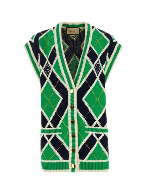 GUCCI Gucci Woman Embroidered Cotton Vest
