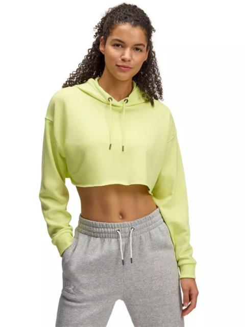 Under Armour Women's UA Icon Terry Crop Hoodie - Yellow/White