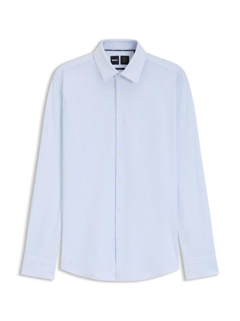BOSS SLIM-FIT SHIRT IN PRINTED PERFORMANCE-STRETCH JERSEY