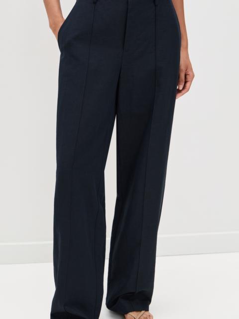 Vince High Waist Rib Trim Trousers