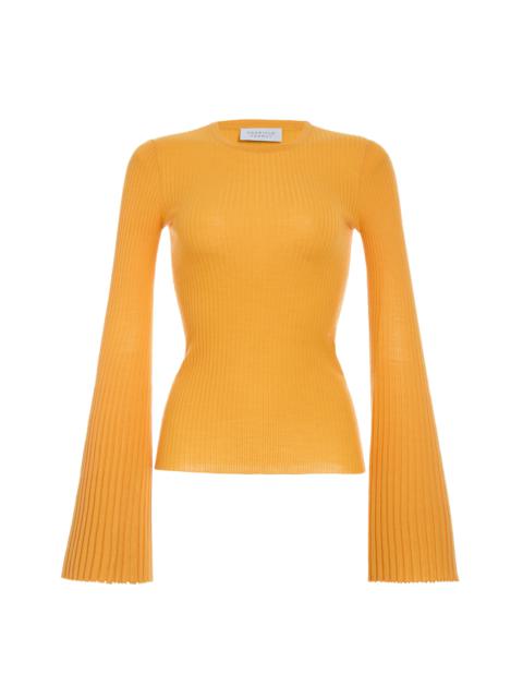 GABRIELA HEARST Soraya Knit Sweater in Yellow Merino Wool