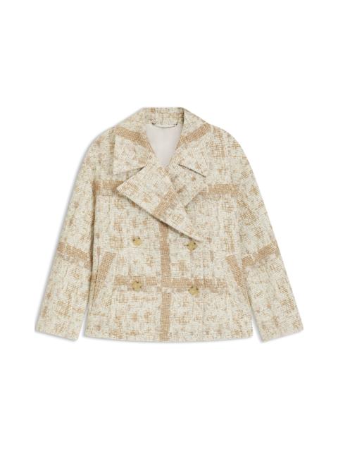 BOSS BOSS Chatur Double Breasted Jacket in Pumice Abstract Tweed at Nordstrom