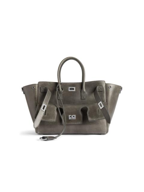 BALENCIAGA Women's Bel Air Carry All Bag Small in Grey