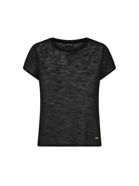 TOM FORD SLUB COTTON JERSEY CREWNECK T-SHIRT