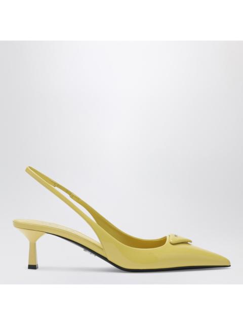 Prada Prada Pineapple-Coloured Patent Leather Slingback Pumps Women