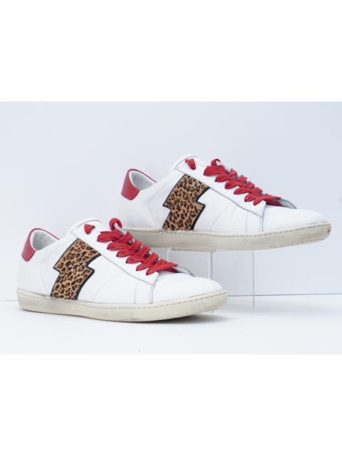 AMIRI Amiri White Leopard Viper Low Sneakers Shoes Men's 44 / US 1