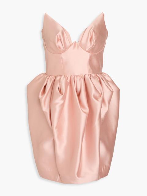 Zimmermann Strapless silk and wool-blend mikado mini dress