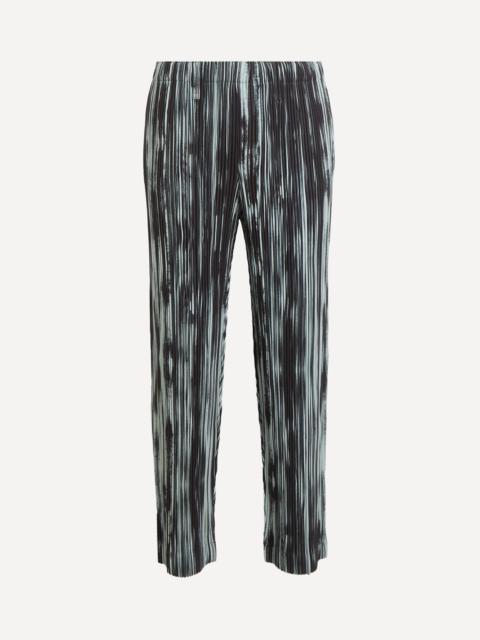 ISSEY MIYAKE BRUSHSTROKE STRIPE Pleated Trousers