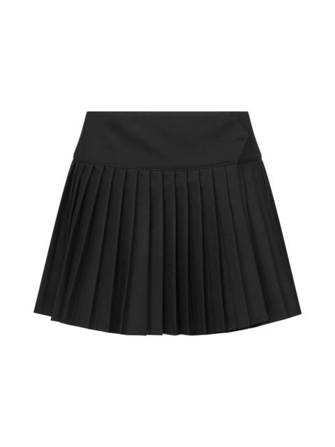 Off-White Black gabardine Big Bookish pleated mini skirt
