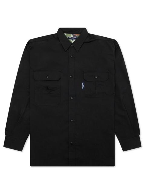 Comme des Garçons Homme SOLOTEX POCKET L/S SHIRT - BLACK