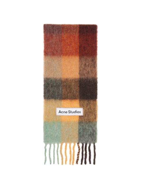 Acne Studios Multicolor Mohair Checked Scarf