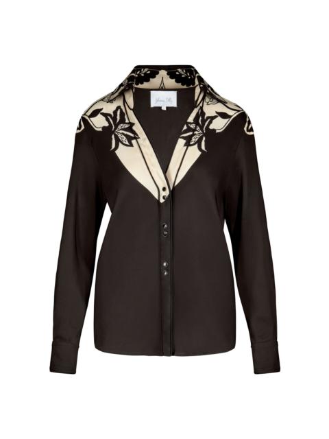 Johanna Ortiz Hacia Puerto Silk Shirt black/white