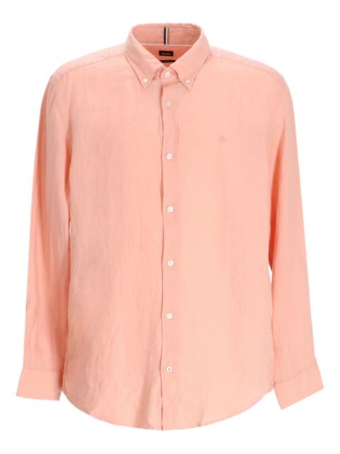 BOSS long-sleeve linen shirt