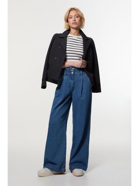 KAREN MILLEN Tall Denim Wide Leg Trousers