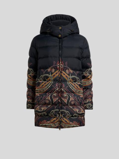 Etro DOWN JACKET WITH PLACED PAISLEY AND GEOMETRIC PRINT