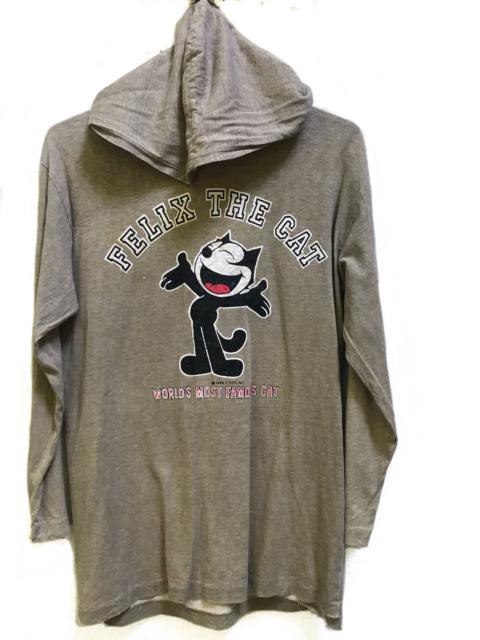 Other Designers Japanese Brand - Vintage 1996 Felix The Cat Hooded Long Sleeve Shirt