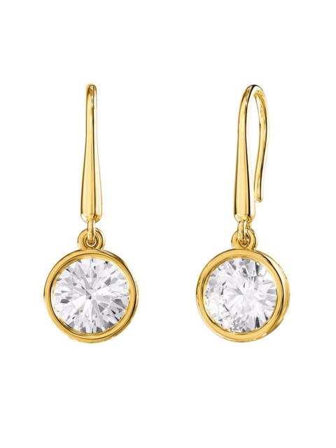 Other Designers Diamond2Deal 18k Vermeil Plated Silver 2 Ct Round Lab Grown Diamond Drop & Dangle Earrings VVS-VS, E