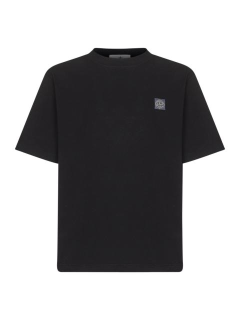 Stone Island Stone Island Men Black Combed Organic Cotton Jersey T-Shirt