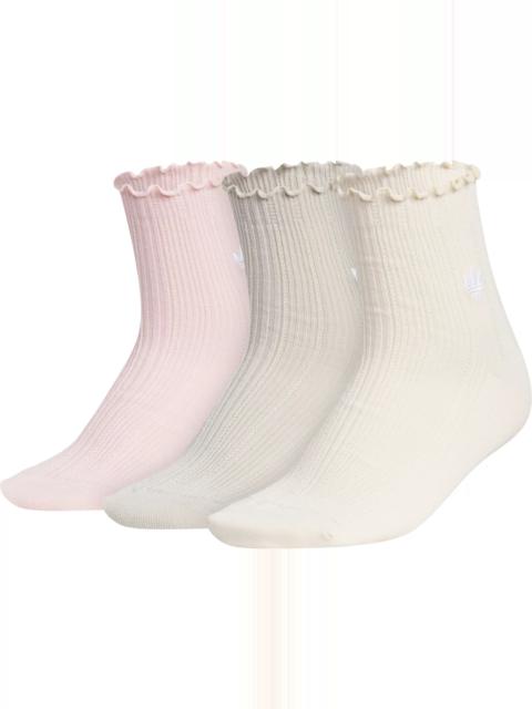 adidas adidas Original's Ruffle Quarter Socks - 3 Pack