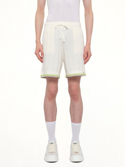 CASABLANCA Tennis Boucle Shorts in White