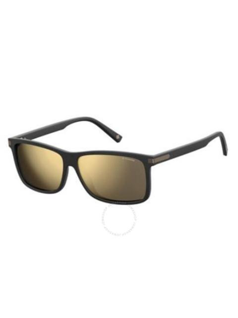 Polaroid - Polaroid Grey Gold Mirror Rectangular Men's Sunglasses PLD 2075/S/X 0003/LM 59
