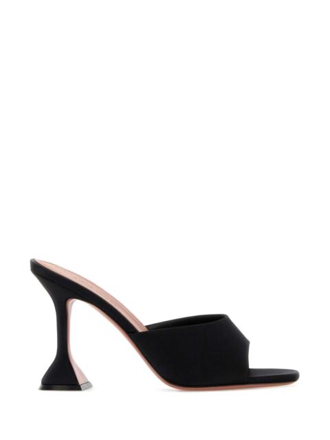 Amina Muaddi Amina Muaddi Women Black Satin Lupina Mules