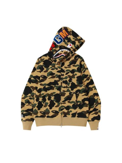 A BATHING APE® BAPE 1st Camo Shark Full Zip Hoodie 'Yellow' - 1K20