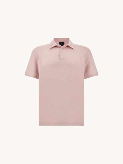 Paul & Shark X-SOFT POLO SHIRT IN COTTON INTERLOCK WITH LINEN DETAILS
