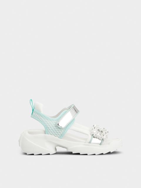 Roger Vivier Viv' on the Run Sandals in fabric