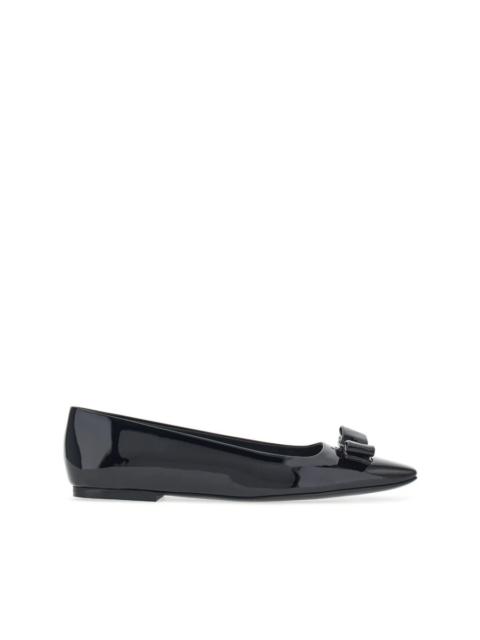 FERRAGAMO Ferragamo Womens Black Ballerinas Flats