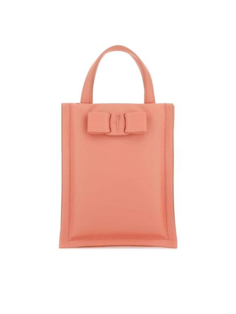 FERRAGAMO Ferragamo Salmon Nappa Leather Mini Viva Bow Handbag