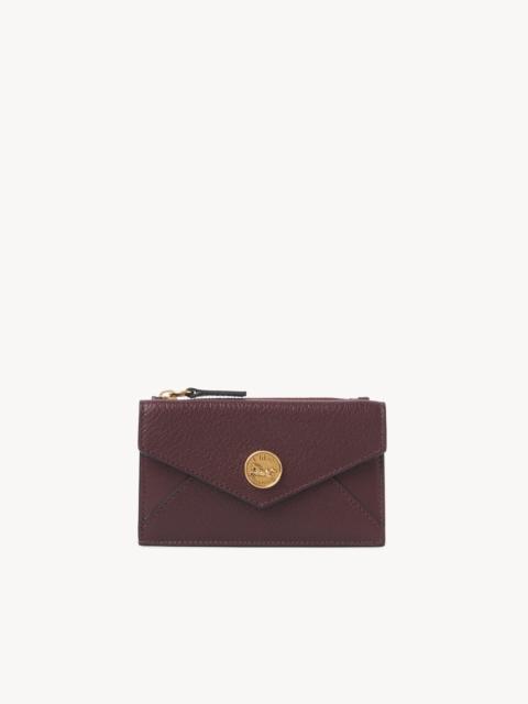 Chloé SMALL ENVELOPE PURSE WITH CARD SLOTS IN GRAINED LEATHER