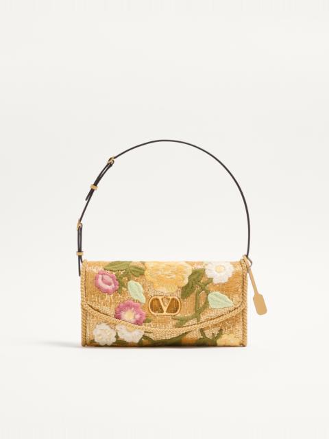 Valentino VALENTINO GARAVANI DEVAIN SMALL EMBROIDERED SHOULDER BAG