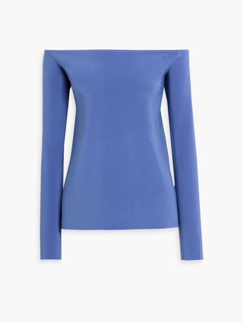 NORMA KAMALI Off-the-shoulder stretch-jersey top