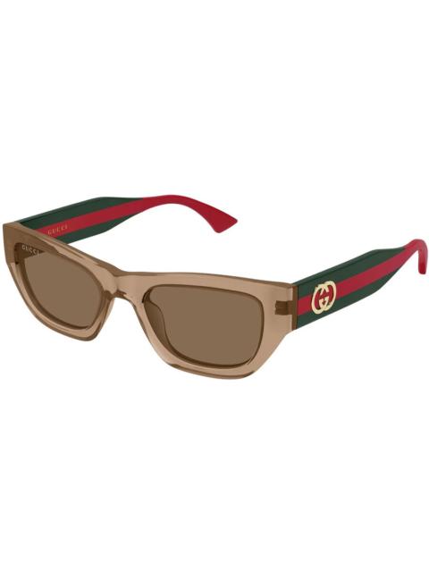 GUCCI Gucci Brown Cat Eye Ladies Sunglasses GG2116S 004 52