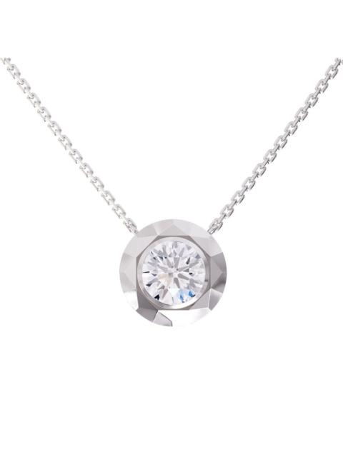 Other Designers Diamond2Deal 925 Sterling Silver 3 Ct Round Lab Grown Diamond Pendant Necklace 18" VVS-VS, E-F